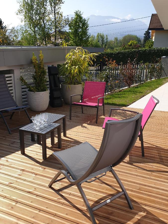 L'Appartement Jardin Avec Vue Montagnes Sévrier Kültér fotó